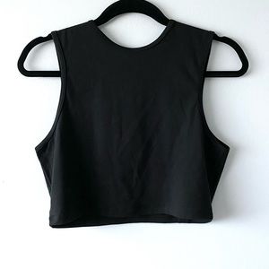 🛑SOLD🛑Black High Neck Soft Cropped Tank Size Large